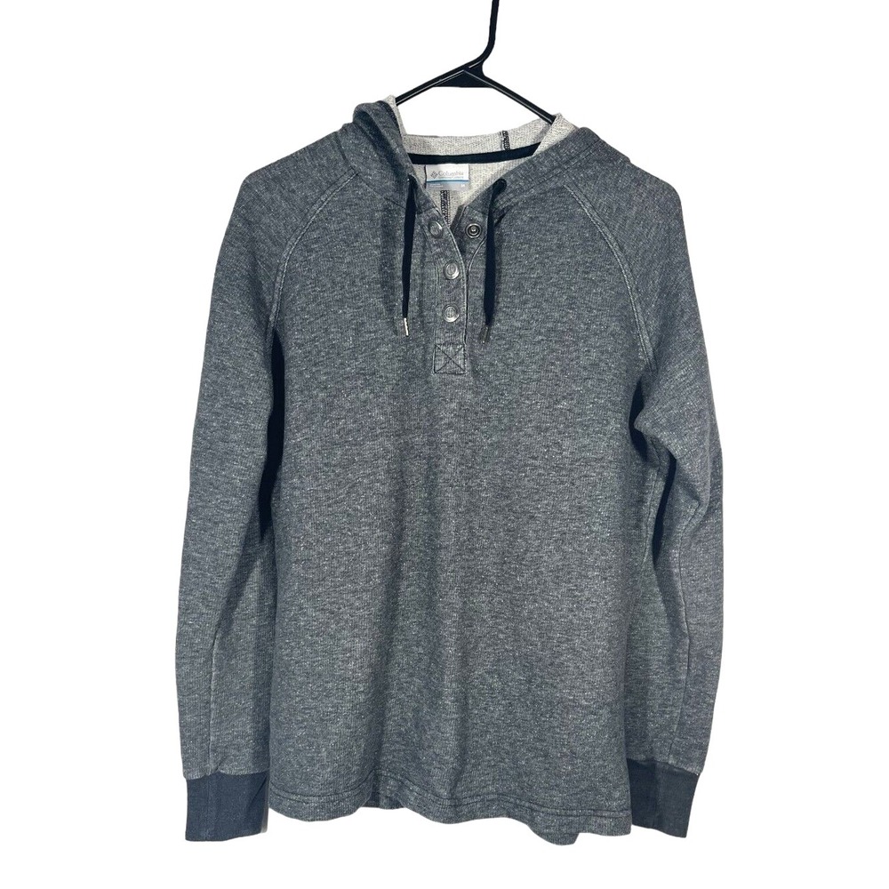 Columbia Women's Heather Gray Pullover Hoodie Sweatshirt M